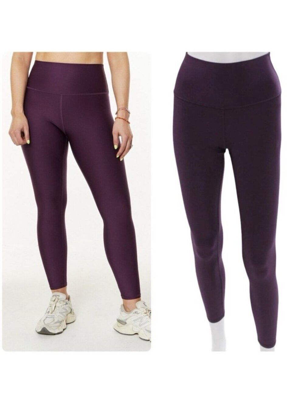 alo airlift 7/8 dark purple plum High Rise Compression Ankle leggings Small